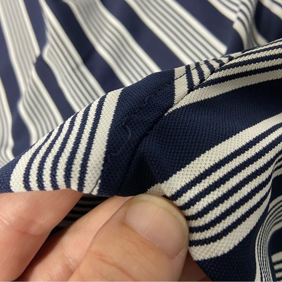 Peter Millar Summer Comfort Navy White Short Sleeve Men's Polo Size Large - Picture 4 of 7